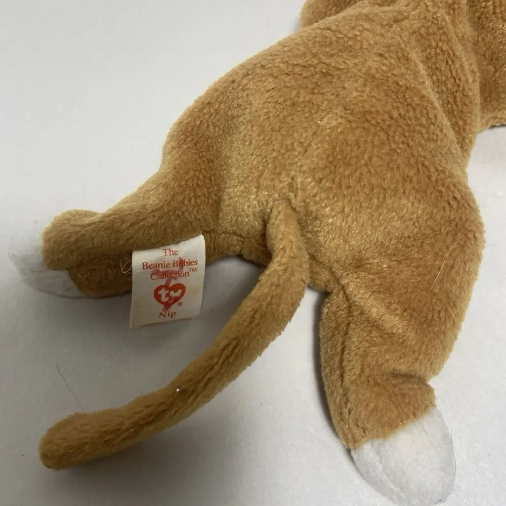 Ty Beanie Nip Orange Ginger Cat White Paws and Ears 9 in No paper tag